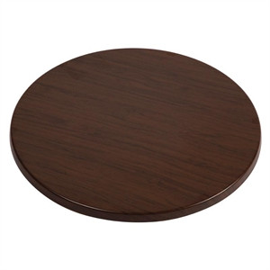 Werzalit Round Table Top Italian Walnut Effect 600mm