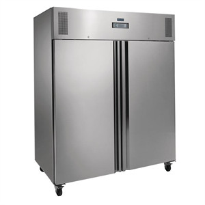 Polar Heavy Duty Double Door Freezer Stainless Steel 1300Ltr