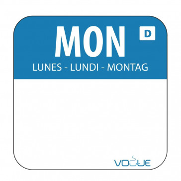 Dissolvable Food Rotation Labels Monday