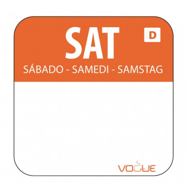 Dissolvable Food Rotation Labels Saturday