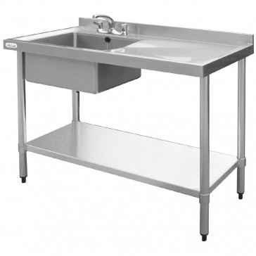 Vogue Stainless Steel Sink Left Hand Bowl 1000x600mm