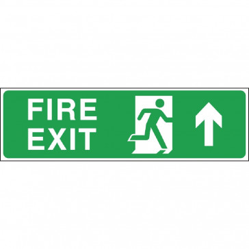 Fire Exit Arrow Up Sign