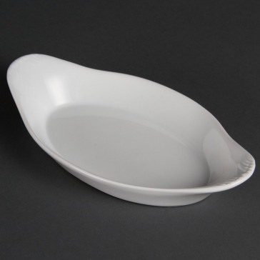 Olympia Whiteware Oval Eared Dishes 229x 127mm