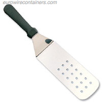 Slotted Turner, Plastic handle with 10" slotted flexible stainless steel blade.