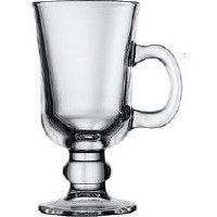 Venezia Coffee Glass, Handled. 8oz. 225ml. Box quantity 12.