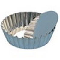 Matfer Extra Deep Fluted Quiche Tin - Removeable Base, 25cm diameter x 4.7cm deep.