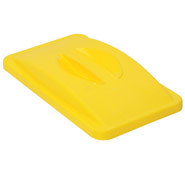 Yellow Slim Jim Container Top, Solid with handle.