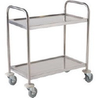 Clearing trolley, 2 tier. Size: 860 x 535 x 930mm.