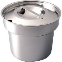 Bain Marie Pot and Lid, 18/8 stainless steel. 4 litre 7 pint capacity