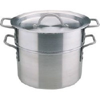 Aluminium Double Boiler, 4 litre capacity. 24cm (9.5") diameter. No spout. Lid included