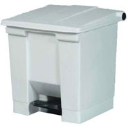 Rubbermaid White Step-On Container 30.5Ltr 