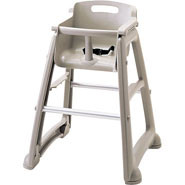 Sturdy Stacking High Chair, Colour: Platinum.