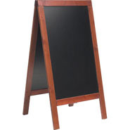 Sandwich Pavement Board, 80 x 135cm. Mahogany coloured finish.