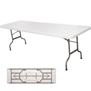 Foldaway Rectangular Utility Table 8ft (2.4m), Legs fold into top.