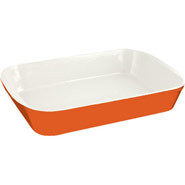 Orange Roasting Dish, 220(d) x 55(h) x 322(w)mm
