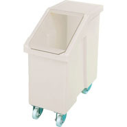 Mobile Ingredient Bin, White. 90 litre capacity.