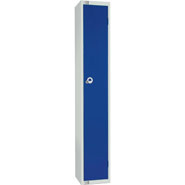 Single Door Locker, Blue colour door. 300mm deep. Cam lock.