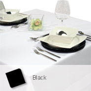 Plain Polyester - Black, Tablecloth. 1778 x 2743mm (70 x 108"). 