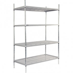 4 Tier Nylon Coated Wire Shelving 1700x 1175x 391mm