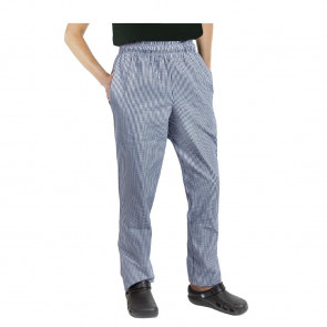 Chef Works Unisex Easyfit Chefs Trousers Small Blue Check L