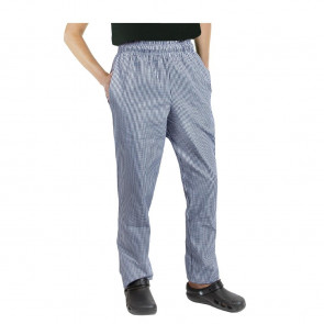 Chef Works Unisex Easyfit Chefs Trousers Small Blue Check XS