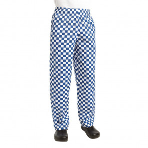 Chef Works Unisex Easyfit Chefs Trousers Big Blue Check L