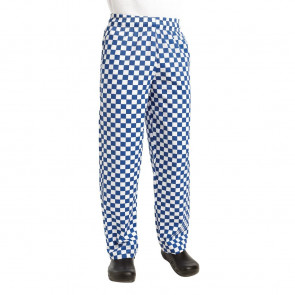 Chef Works Unisex Easyfit Chefs Trousers Big Blue Check M