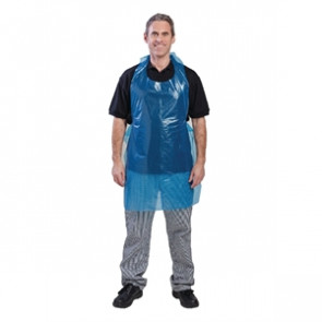 Disposable Polythene Aprons Blue