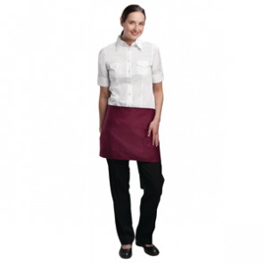 Uniform Works Short Bistro Apron Burgundy