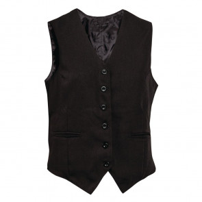 Mens Black Waistcoat with Black Buttons XS