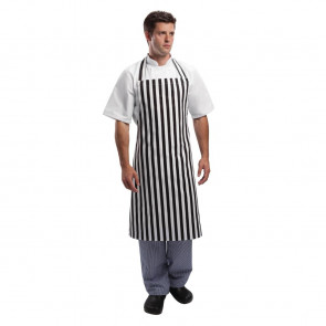 Whites Bib Apron Black And White Stripe