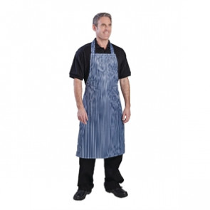 Whites Waterproof Bib Apron Blue And White Stripe