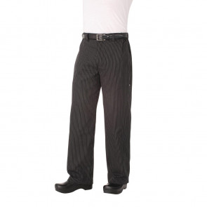 Chef Works Unisex Professional Series Chefs Trousers Grey Herringbone Stripe XS