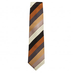 Uniform Works Tie Chocolate Chunky Stripe