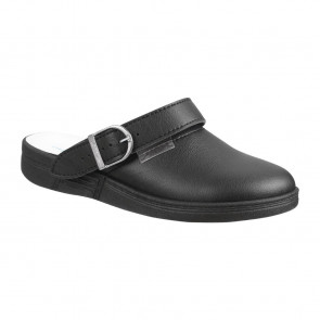 Abeba Leather Clog Black Size 40