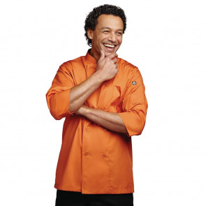 Colour By Chef Works Unisex Chefs Jacket Orange XL