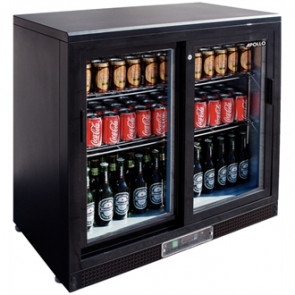 Apollo Double Sliding Door Bar Display Bottle Cooler