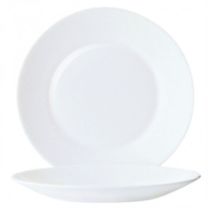 Arcoroc Opal Restaurant Wide Rim Plates 155mm