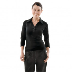 Uniform Works Womens V-Neck T-Shirt Black 2XL