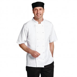 Whites Boston Short Sleeve Chefs Jacket White XS No Pocket