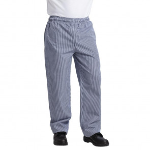 Whites Unisex Vegas Chefs Trousers Small Blue and White Check XS