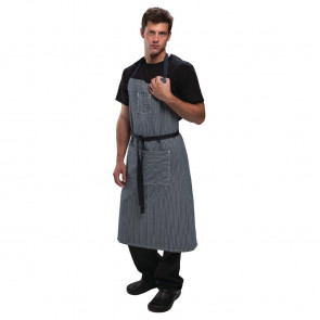 Chef Works Urban Portland Fine Stripe Bib Apron Indigo