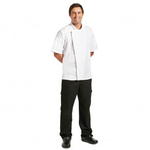 Chef Works Springfield Zipper Mens Chefs Jacket White  M
