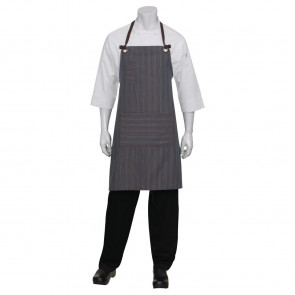 Chef Works Urban Brooklyn Bib Apron Chocolate and Blue