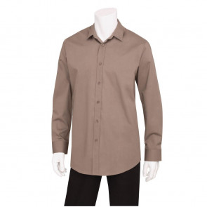 Chef Works Mens Stretch Dress Shirt Natural L