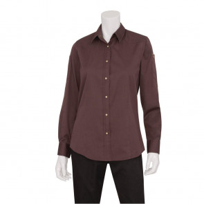 Chef Works Urban Womens Fremont Denim Shirt Brown L