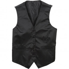 Uniform Works Unisex Polka Dot Waistcoat Black L