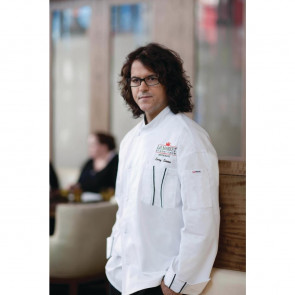 Chef Works Amalfi Signature Series Unisex Chefs Jacket White L