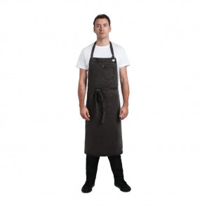 Chef Works Urban Dorset Antique Wide Chefs Bib Apron Pewter