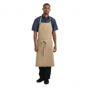 Chef Works Urban Austin Denim Wide Bib Apron Natural